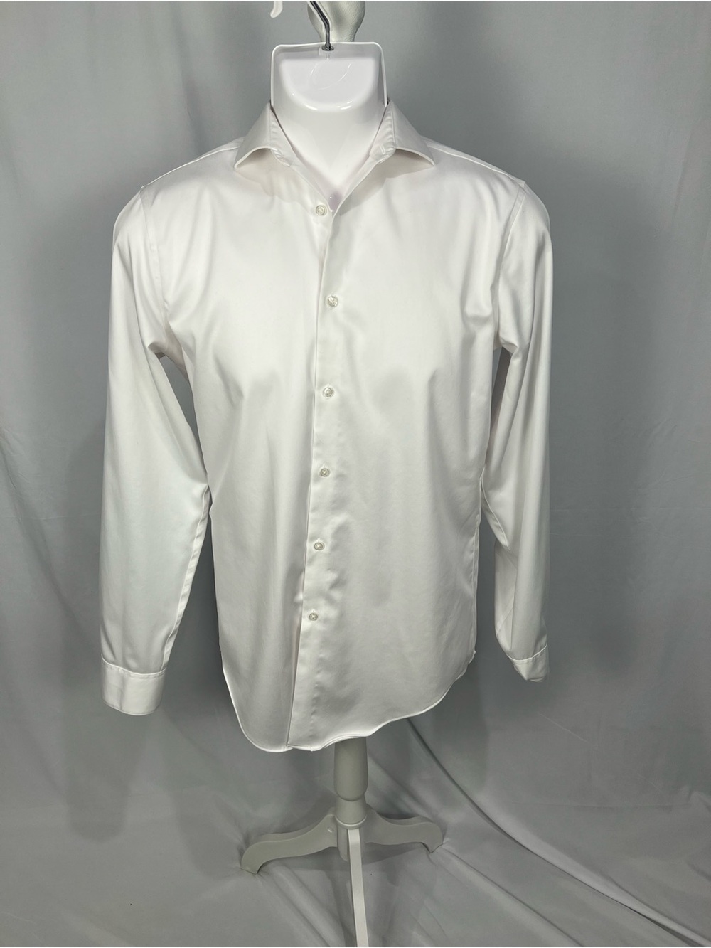 Calvin Klein White Long-Sleeve Dress Shirt